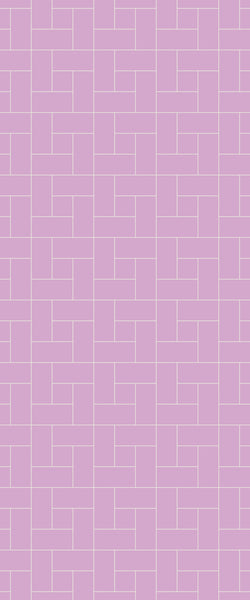 Pink Windmill Tile Acrylic Shower Panel 2440mm x 1220mm ( 3mm Thick) - CladdTech