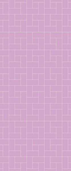 Pink Windmill Tile Acrylic Shower Panel 2440mm x 1220mm ( 3mm Thick) - CladdTech