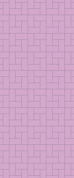 Pink Windmill Tile Acrylic Shower Panel 2440mm x 1220mm ( 3mm Thick) - CladdTech