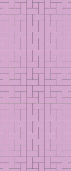 Pink Windmill Tile Acrylic Shower Panel 2440mm x 1220mm ( 3mm Thick) - CladdTech