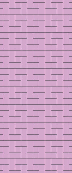 Pink Windmill Tile Acrylic Shower Panel 2440mm x 1220mm ( 3mm Thick) - CladdTech