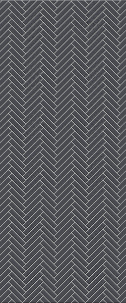 Grey Single Herringbone Tile Acrylic Shower Wall Panel 2440mm x 1220mm (3mm Thick) - CladdTech