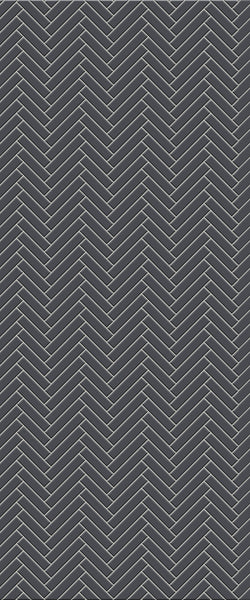 Grey Single Herringbone Tile Acrylic Shower Wall Panel 2440mm x 1220mm (3mm Thick) - CladdTech