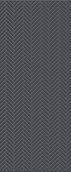 Grey Single Herringbone Tile Acrylic Shower Wall Panel 2440mm x 1220mm (3mm Thick) - CladdTech