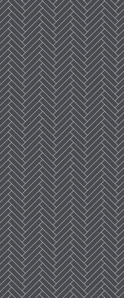Grey Single Herringbone Tile Acrylic Shower Wall Panel 2440mm x 1220mm (3mm Thick) - CladdTech