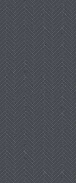 Grey Single Herringbone Tile Acrylic Shower Wall Panel 2440mm x 1220mm (3mm Thick) - CladdTech