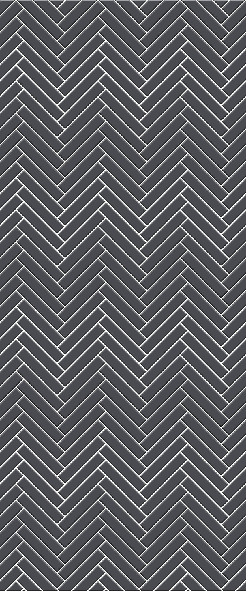Grey Double Herringbone Tile Acrylic Shower Wall Panel 2440mm x 1220mm (3mm Thick) - CladdTech