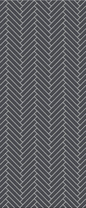 Grey Double Herringbone Tile Acrylic Shower Wall Panel 2440mm x 1220mm (3mm Thick) - CladdTech