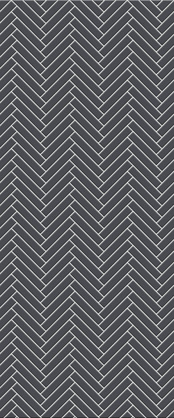 Grey Double Herringbone Tile Acrylic Shower Wall Panel 2440mm x 1220mm (3mm Thick) - CladdTech