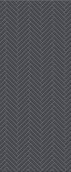 Grey Double Herringbone Tile Acrylic Shower Wall Panel 2440mm x 1220mm (3mm Thick) - CladdTech