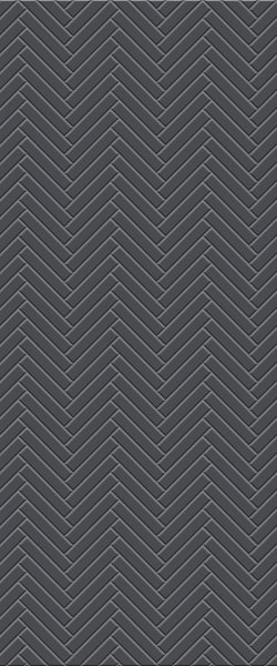 Grey Double Herringbone Tile Acrylic Shower Wall Panel 2440mm x 1220mm (3mm Thick) - CladdTech