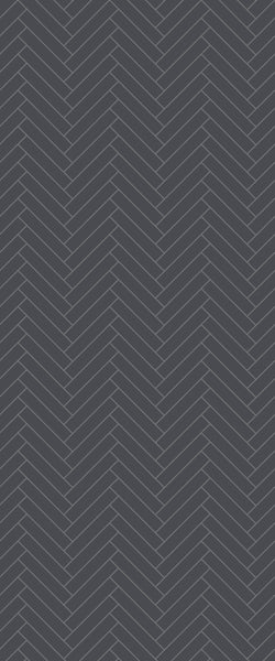 Grey Double Herringbone Tile Acrylic Shower Wall Panel 2440mm x 1220mm (3mm Thick) - CladdTech