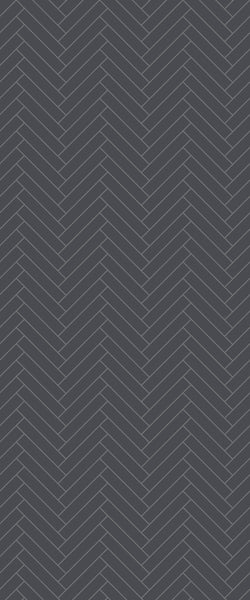 Grey Double Herringbone Tile Acrylic Shower Wall Panel 2440mm x 1220mm (3mm Thick) - CladdTech