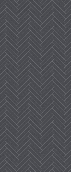 Grey Double Herringbone Tile Acrylic Shower Wall Panel 2440mm x 1220mm (3mm Thick) - CladdTech