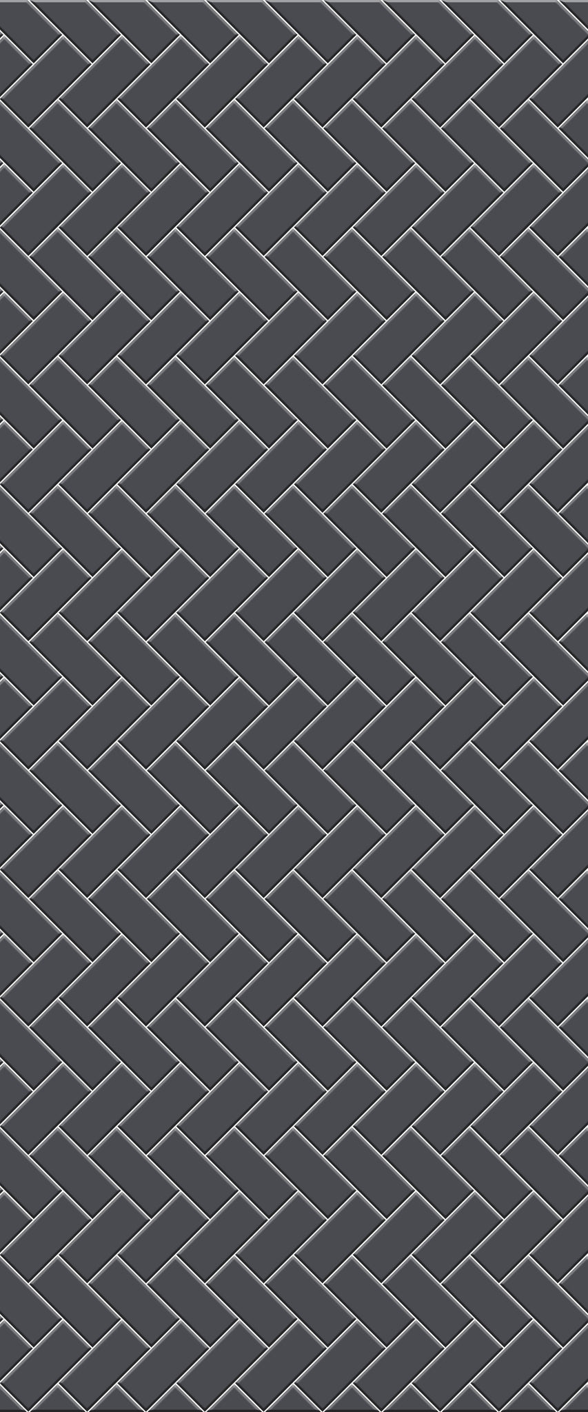 Grey Diagonal Herringbone Tile Acrylic Shower Wall Panel 2440mm x 1220mm (3mm Thick) - CladdTech
