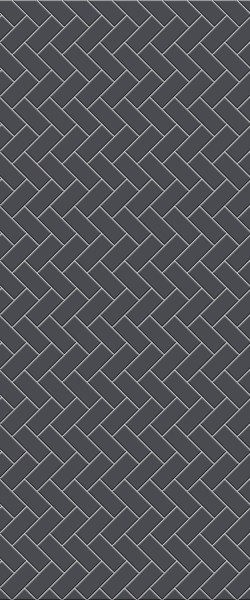 Grey Diagonal Herringbone Tile Acrylic Shower Wall Panel 2440mm x 1220mm (3mm Thick) - CladdTech