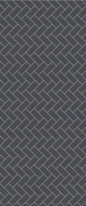 Grey Diagonal Herringbone Tile Acrylic Shower Wall Panel 2440mm x 1220mm (3mm Thick) - CladdTech