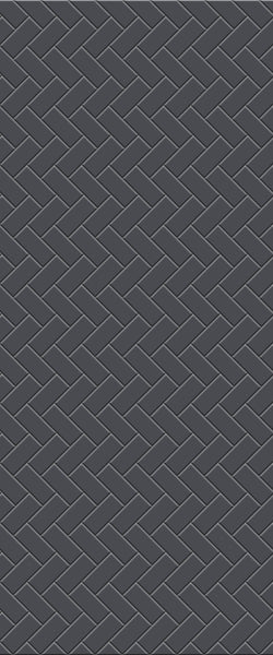 Grey Diagonal Herringbone Tile Acrylic Shower Wall Panel 2440mm x 1220mm (3mm Thick) - CladdTech
