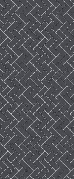 Grey Diagonal Herringbone Tile Acrylic Shower Wall Panel 2440mm x 1220mm (3mm Thick) - CladdTech