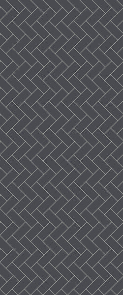 Grey Diagonal Herringbone Tile Acrylic Shower Wall Panel 2440mm x 1220mm (3mm Thick) - CladdTech