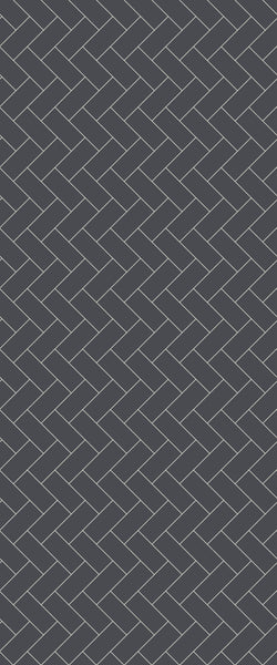 Grey Diagonal Herringbone Tile Acrylic Shower Wall Panel 2440mm x 1220mm (3mm Thick) - CladdTech