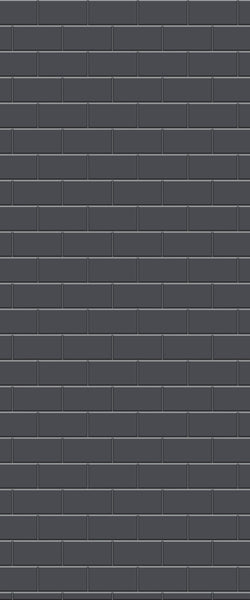 Grey Brick Tile Acrylic Shower Wall Panel 2440mm x 1220mm (3mm Thick) - CladdTech