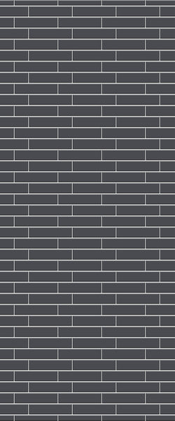 Grey Brickslips Acrylic Shower Wall Panel 2440mm x 1220mm (3mm Thick) - CladdTech