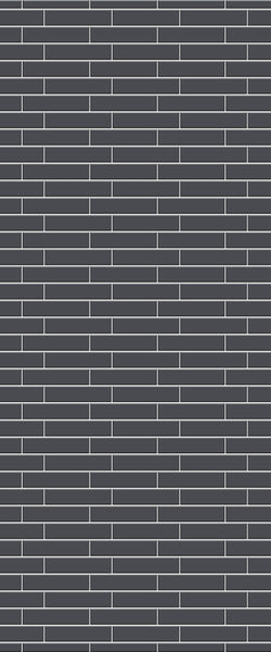 Grey Brickslips Acrylic Shower Wall Panel 2440mm x 1220mm (3mm Thick) - CladdTech