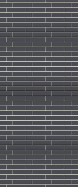 Grey Brickslips Acrylic Shower Wall Panel 2440mm x 1220mm (3mm Thick) - CladdTech