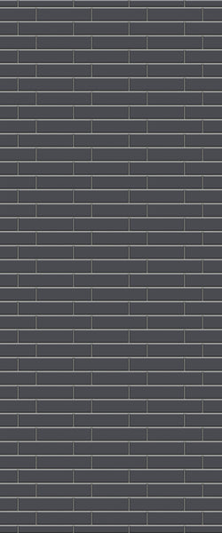 Grey Brickslips Acrylic Shower Wall Panel 2440mm x 1220mm (3mm Thick) - CladdTech