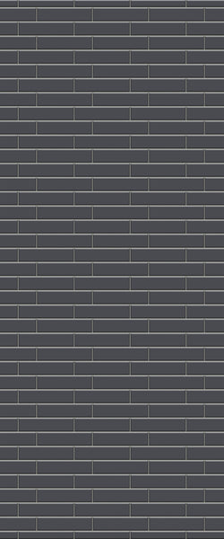 Grey Brickslips Acrylic Shower Wall Panel 2440mm x 1220mm (3mm Thick) - CladdTech