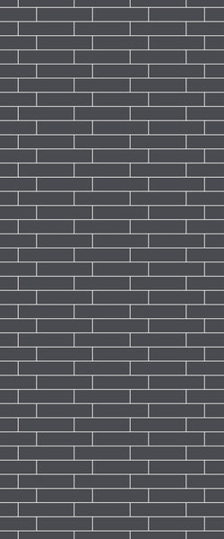 Grey Brickslips Acrylic Shower Wall Panel 2440mm x 1220mm (3mm Thick) - CladdTech