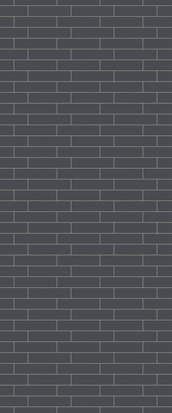 Grey Brickslips Acrylic Shower Wall Panel 2440mm x 1220mm (3mm Thick) - CladdTech