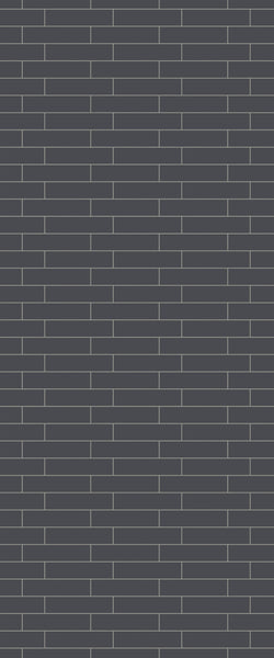 Grey Brickslips Acrylic Shower Wall Panel 2440mm x 1220mm (3mm Thick) - CladdTech