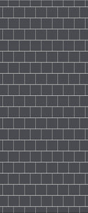 Grey Large Squares Acrylic Shower Wall Panel 2440mm x 1220mm (3mm Thick) - CladdTech