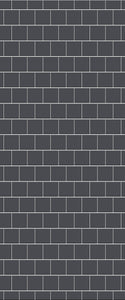 Grey Large Squares Acrylic Shower Wall Panel 2440mm x 1220mm (3mm Thick) - CladdTech