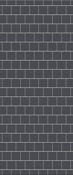 Grey Large Squares Acrylic Shower Wall Panel 2440mm x 1220mm (3mm Thick) - CladdTech