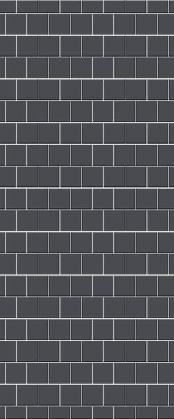 Grey Large Squares Acrylic Shower Wall Panel 2440mm x 1220mm (3mm Thick) - CladdTech