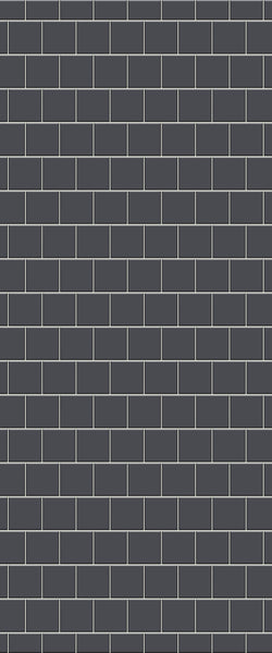 Grey Large Squares Acrylic Shower Wall Panel 2440mm x 1220mm (3mm Thick) - CladdTech