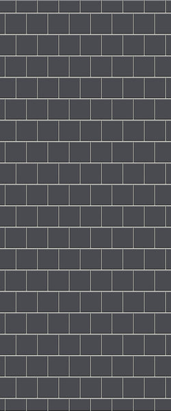 Grey Large Squares Acrylic Shower Wall Panel 2440mm x 1220mm (3mm Thick) - CladdTech