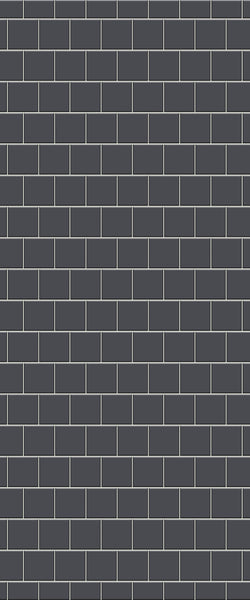 Grey Large Squares Acrylic Shower Wall Panel 2440mm x 1220mm (3mm Thick) - CladdTech