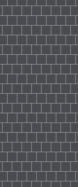 Grey Large Squares Acrylic Shower Wall Panel 2440mm x 1220mm (3mm Thick) - CladdTech