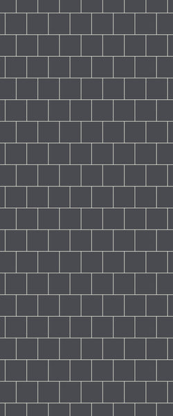 Grey Large Squares Acrylic Shower Wall Panel 2440mm x 1220mm (3mm Thick) - CladdTech