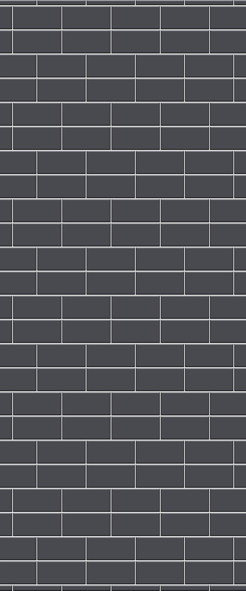 Grey Brickbond Acrylic Shower Wall Panel 2440mm x 1220mm (3mm Thick) - CladdTech
