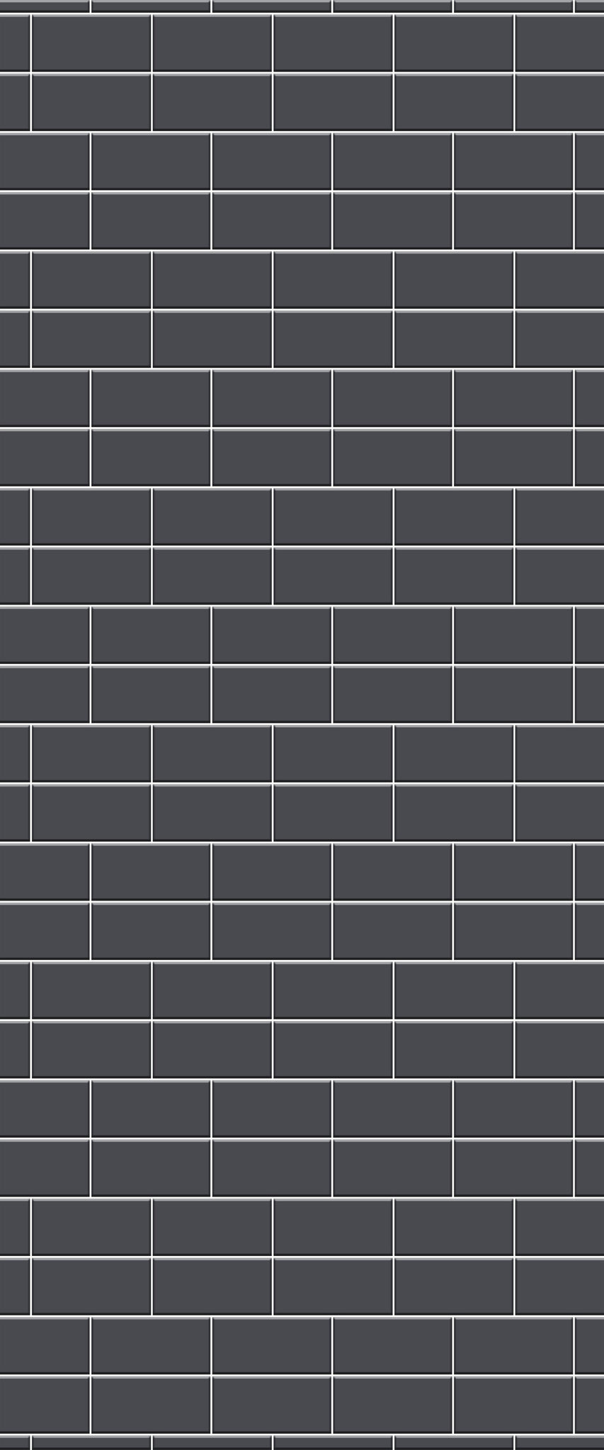 Grey Brickbond Acrylic Shower Wall Panel 2440mm x 1220mm (3mm Thick) - CladdTech