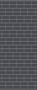 Grey Brickbond Acrylic Shower Wall Panel 2440mm x 1220mm (3mm Thick) - CladdTech