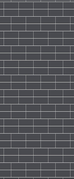 Grey Brickbond Acrylic Shower Wall Panel 2440mm x 1220mm (3mm Thick) - CladdTech