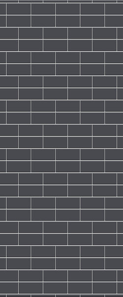 Grey Brickbond Acrylic Shower Wall Panel 2440mm x 1220mm (3mm Thick) - CladdTech