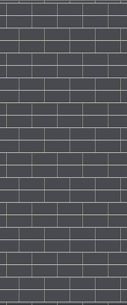 Grey Brickbond Acrylic Shower Wall Panel 2440mm x 1220mm (3mm Thick) - CladdTech