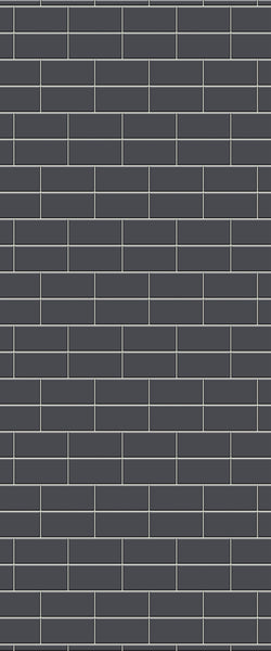 Grey Brickbond Acrylic Shower Wall Panel 2440mm x 1220mm (3mm Thick) - CladdTech